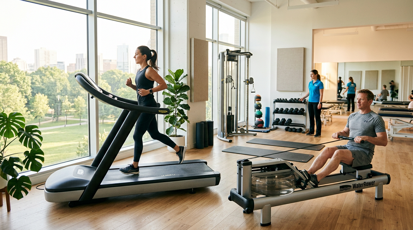 Trainen onder begeleiding in onze fitnessruimte